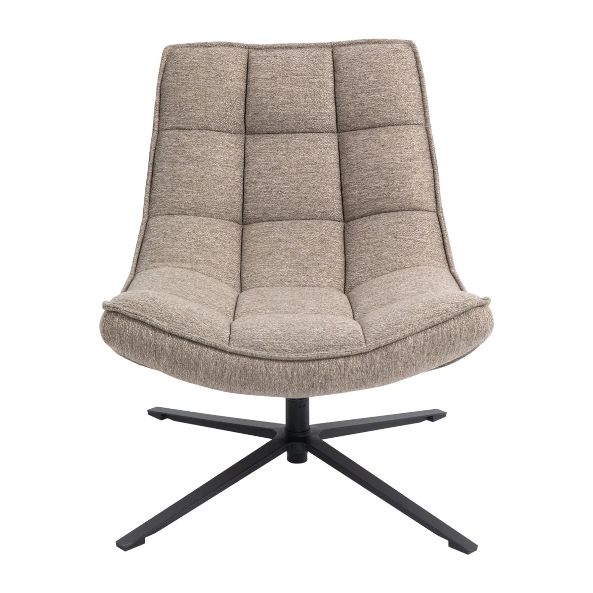 Poltrona girevole in tessuto (seduta 43 cm) Oxxo Beige Sabbia