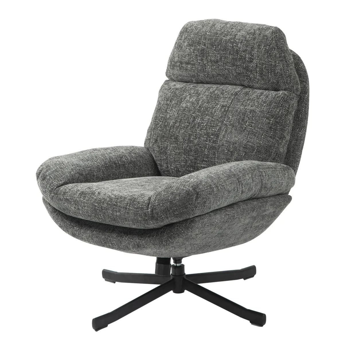 Poltrona girevole in tessuto (seduta 49 cm) Moor Grigio
