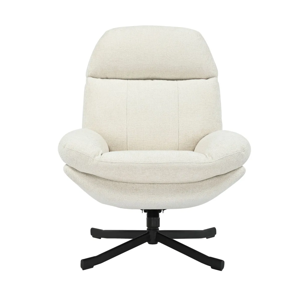Poltrona girevole in tessuto (seduta 49 cm) Moor Ecru
