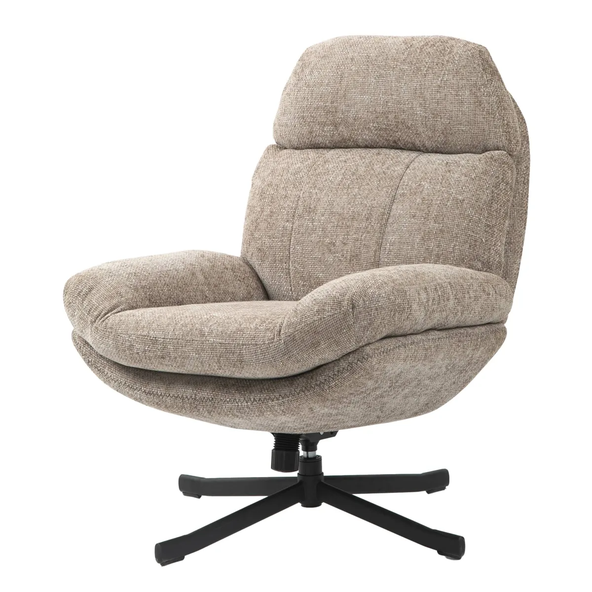 Poltrona girevole in tessuto (seduta 49 cm) Moor Beige Sabbia
