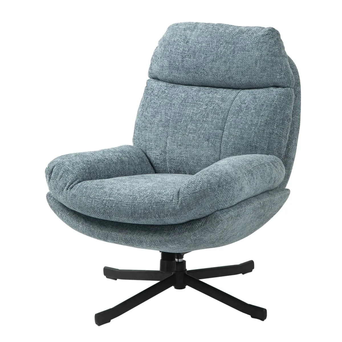 Poltrona girevole in tessuto (seduta 49 cm) Moor Blu chiaro
