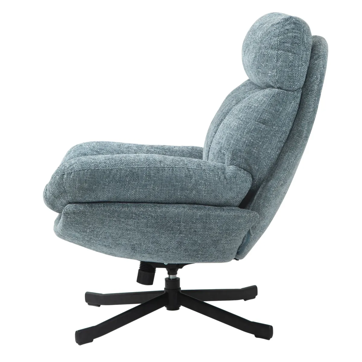 Poltrona girevole in tessuto (seduta 49 cm) Moor Blu chiaro
