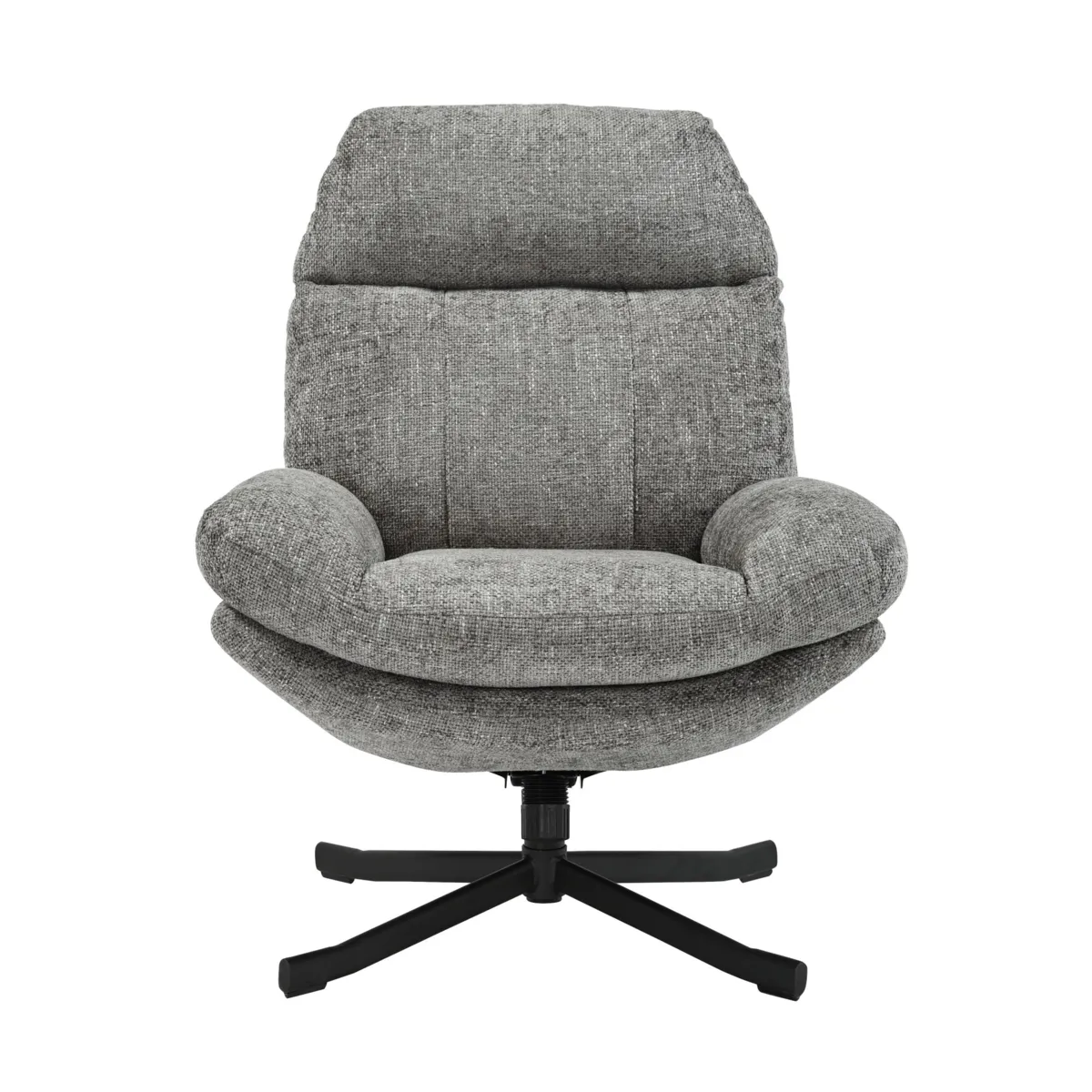Poltrona girevole in tessuto (seduta 49 cm) Moor Grigio scuro
