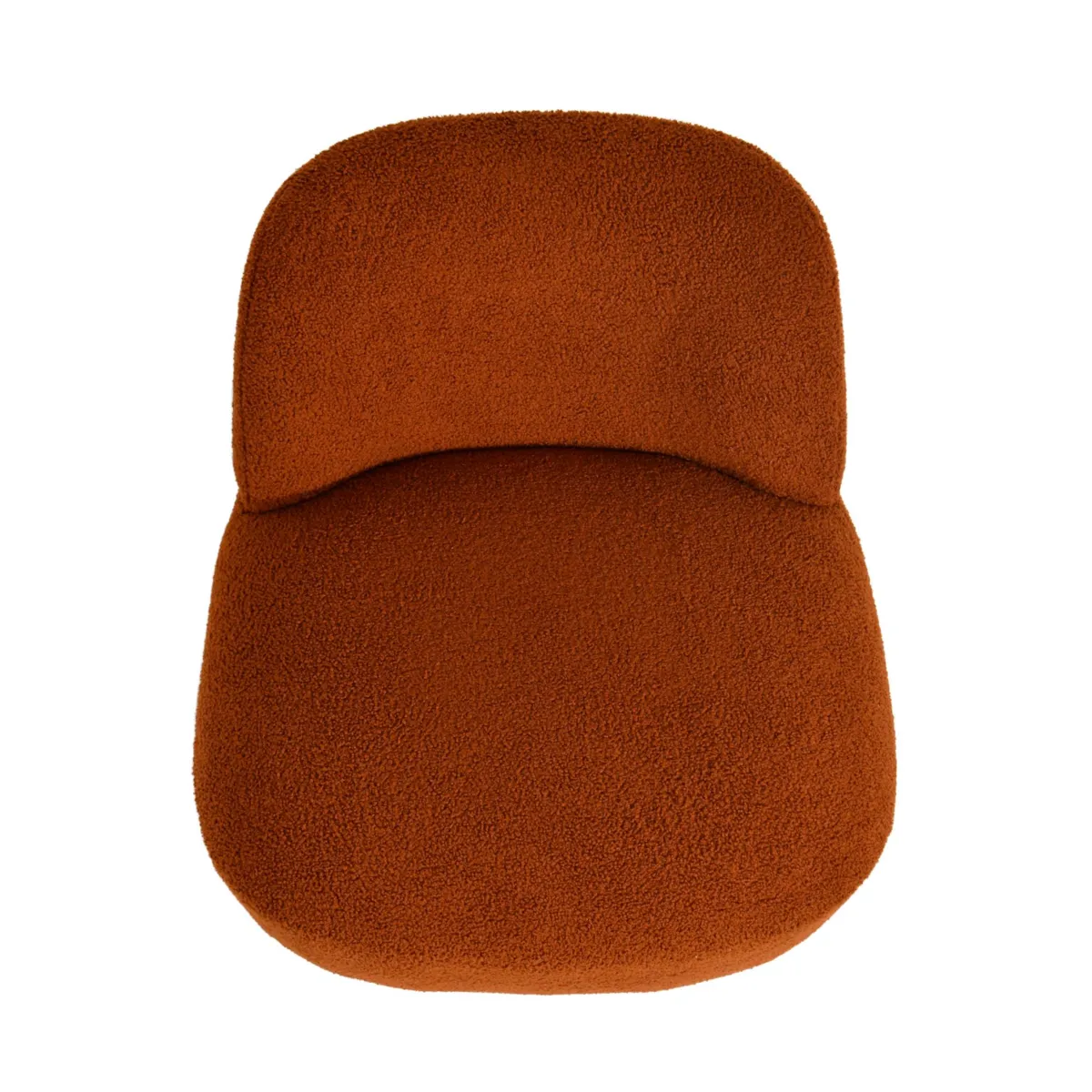 Poltrona girevole in bouclé (seduta 45 cm) Nyxor Terracotta