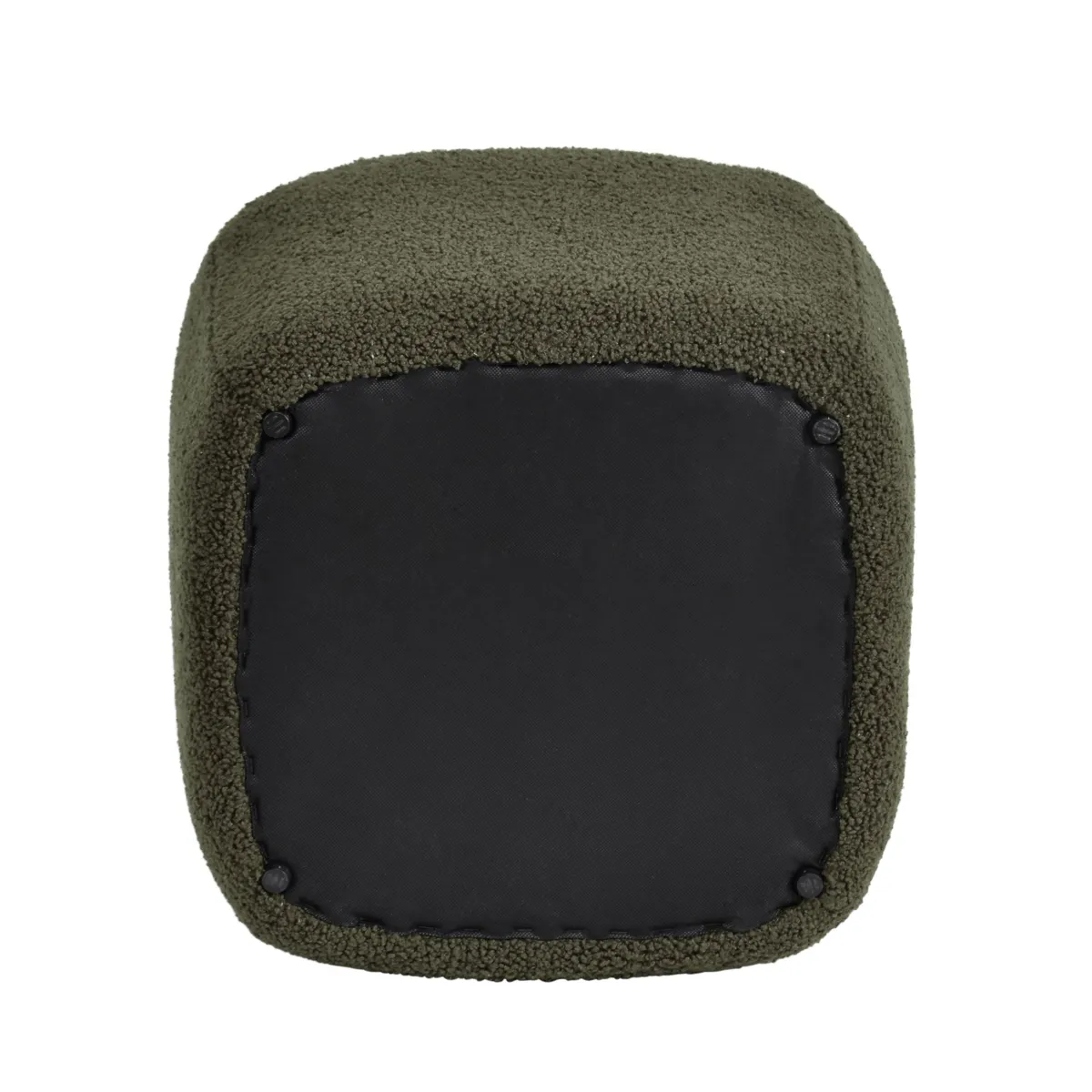 Pouf in bouclé (H43 cm) Nyxor Verde scuro