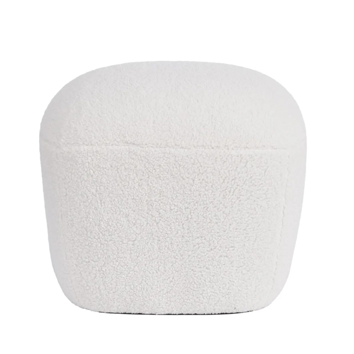 Pouf in bouclé (H43 cm) Nyxor Ecru