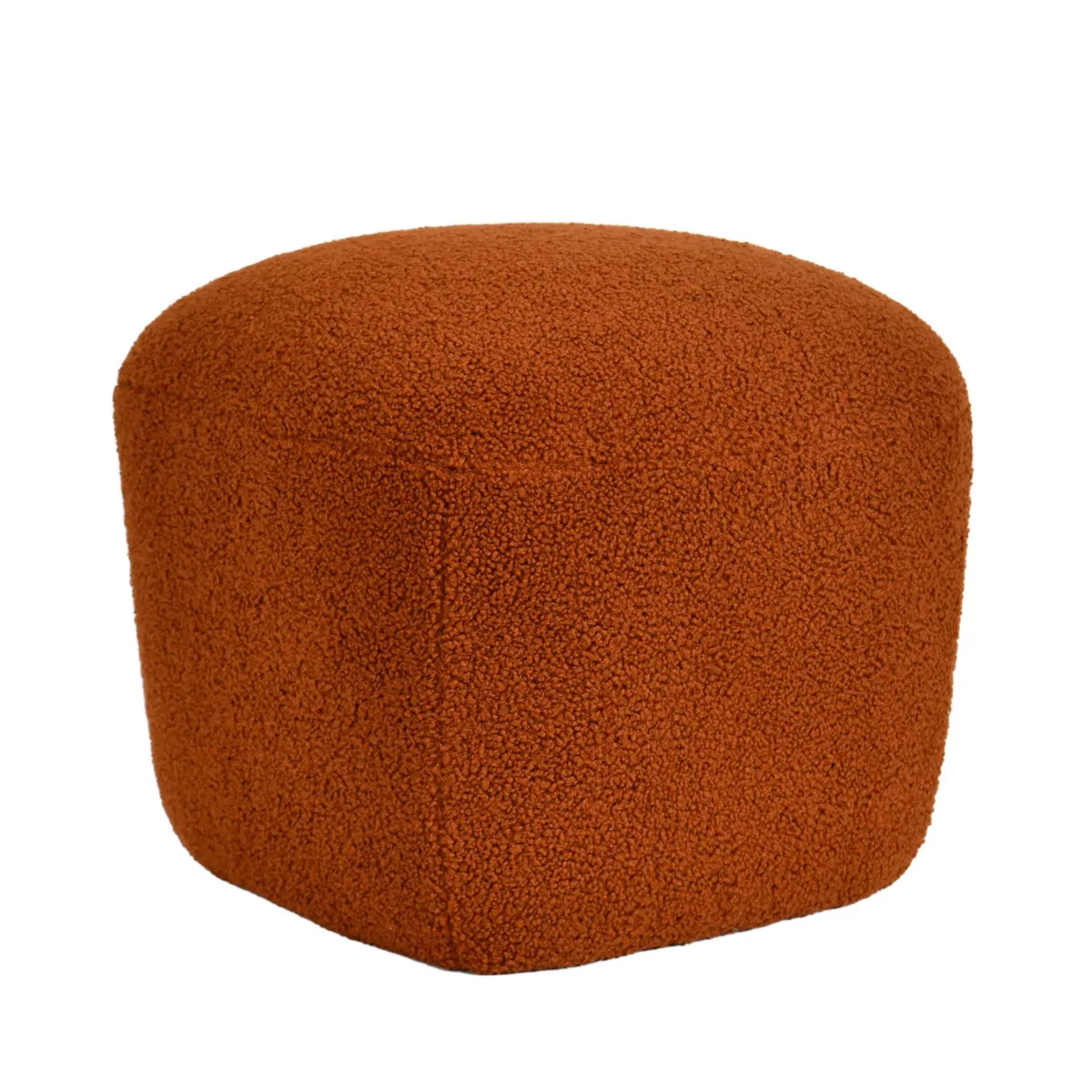 Pouf in bouclé (H43 cm) Nyxor Terracotta