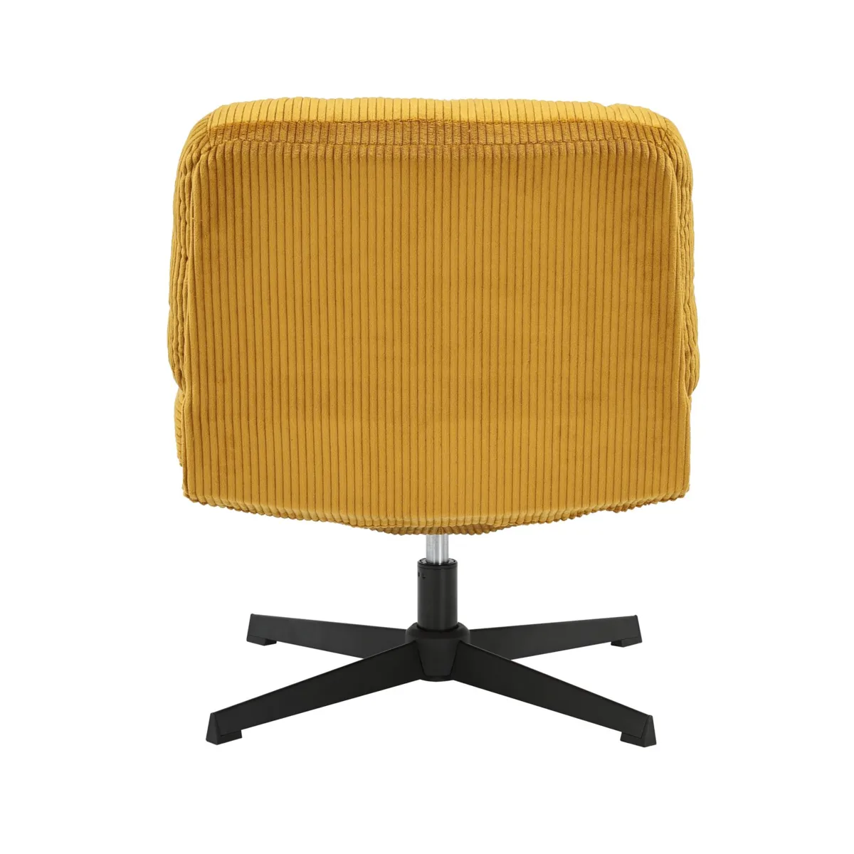Poltrona girevole in velluto a coste (seduta 46 cm) Kult Miele