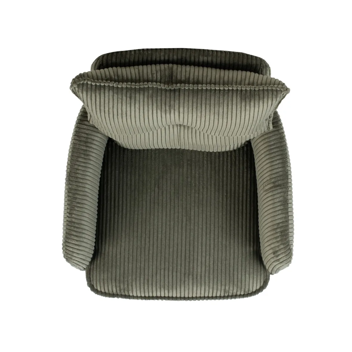 Sedia da pranzo girevole in velluto a coste (seduta 48 cm) Nuva Verde