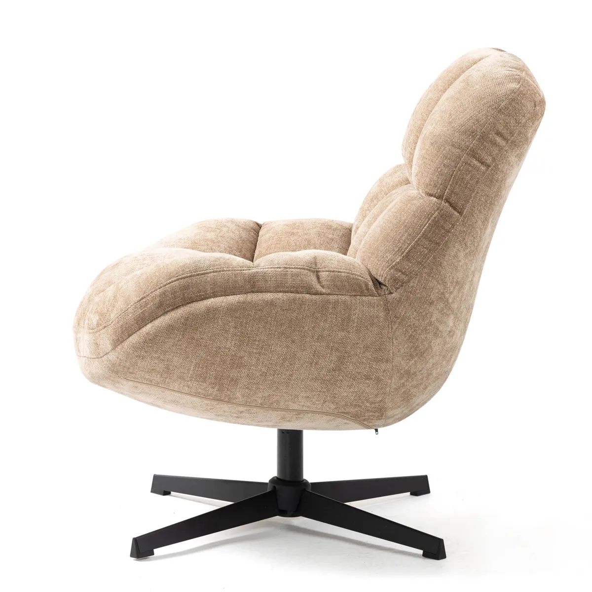 Poltrona girevole in tessuto (seduta 47 cm) Rezo Sabbia
