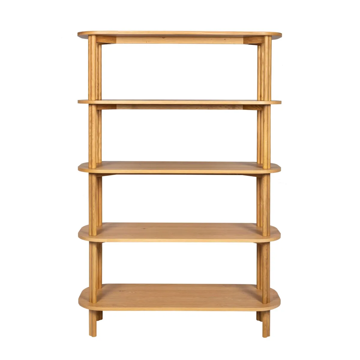 Libreria 5 ripiani in rovere massiccio (110 x 170 cm) Oakland Naturale
