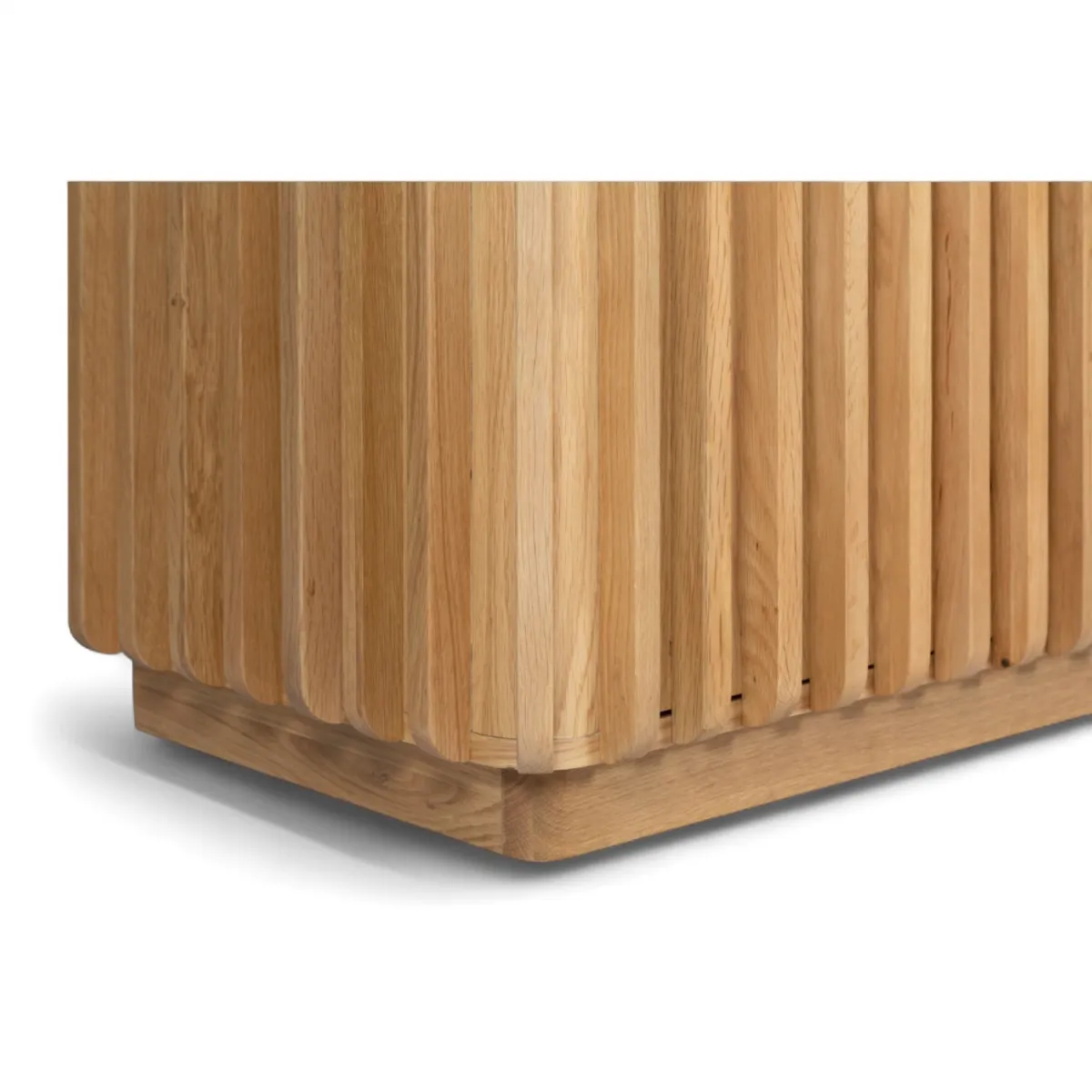 Meuble télé 2 niches 2 portes chêne massif (180 x 45 cm) Altos Naturel