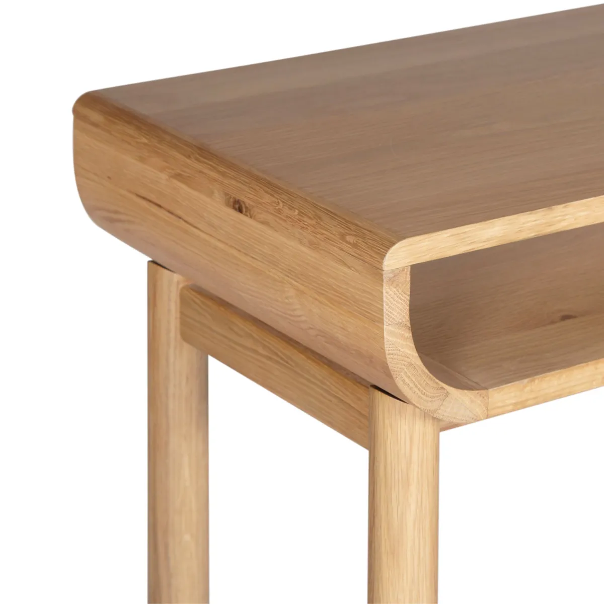 Console 2 niches chêne massif (120 x 76 cm) Tulum Naturel