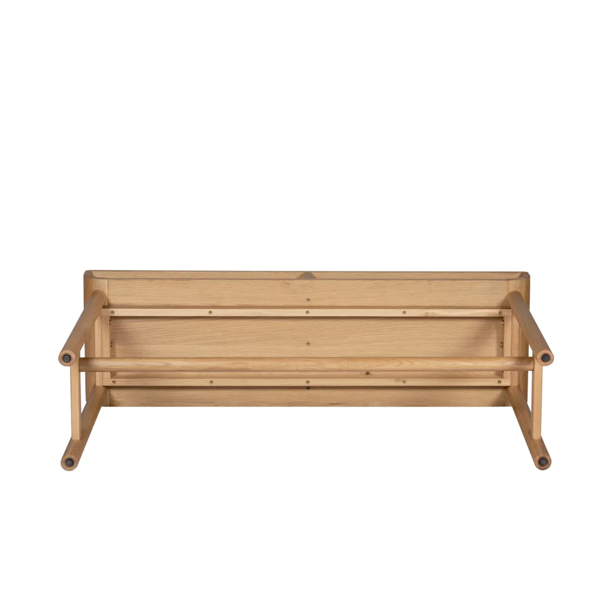Console 2 niches chêne massif (120 x 76 cm) Tulum Naturel