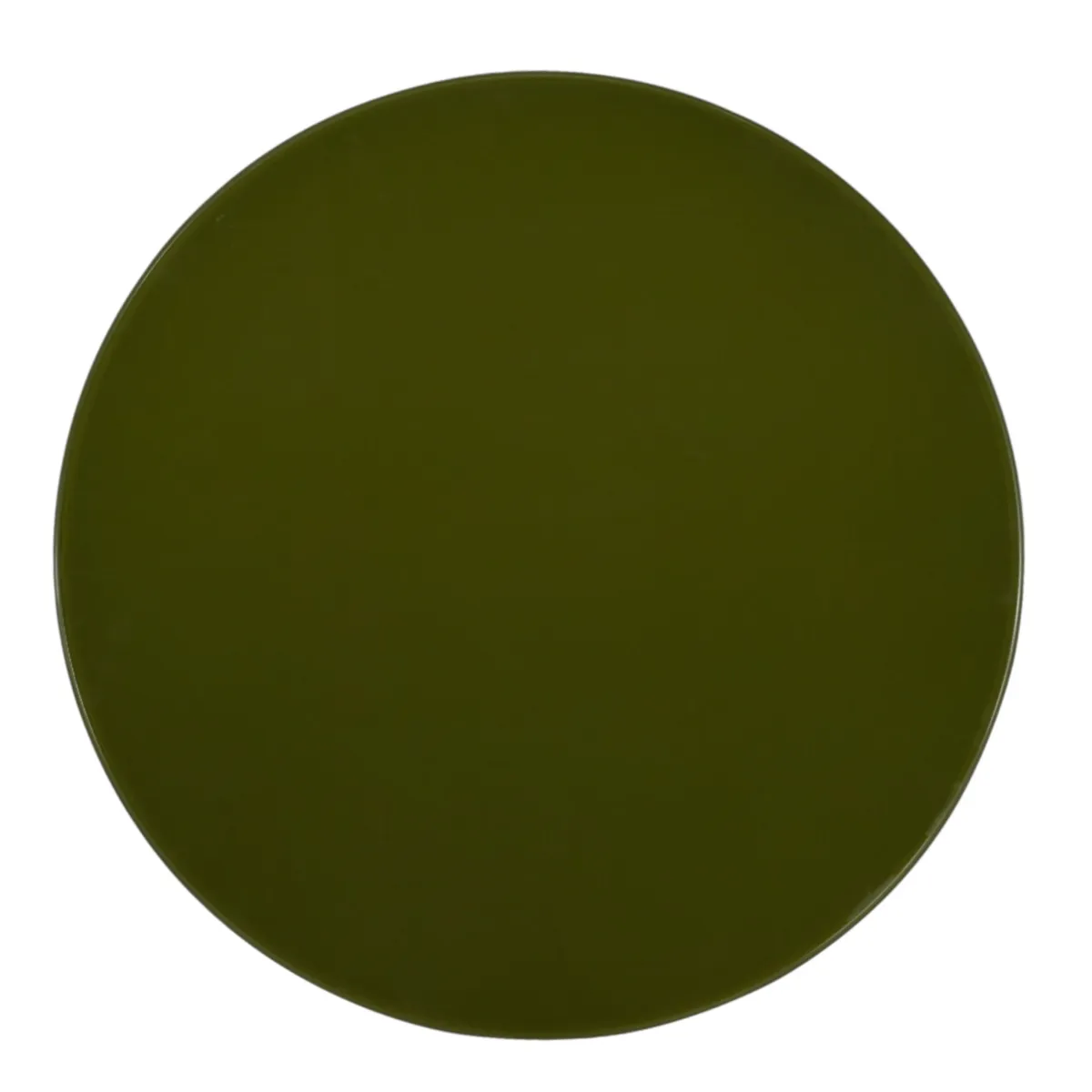 Tavolino rotondo in vetro e MDF (H42 cm) Jila Verde