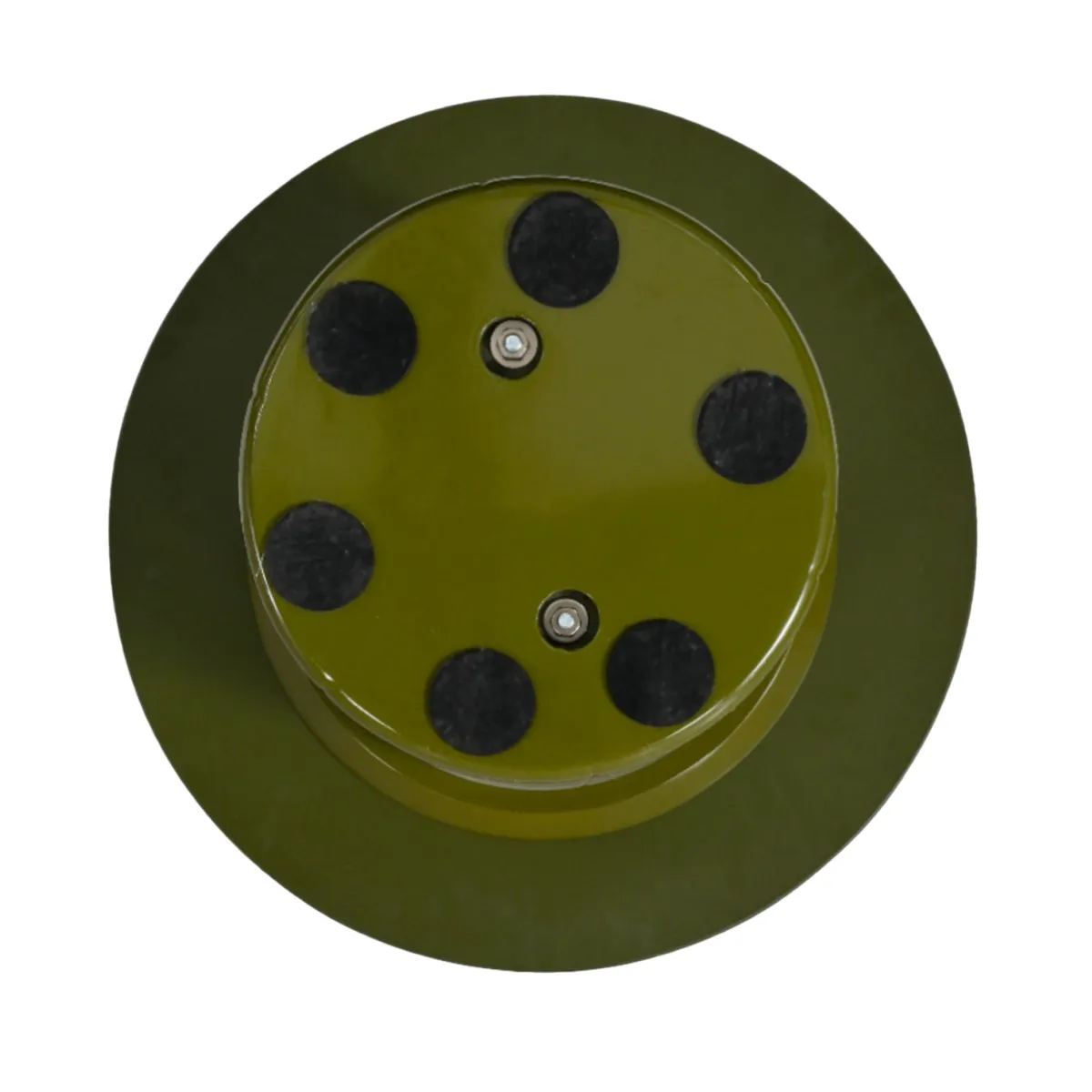 Tavolino rotondo in vetro e MDF (H51 cm) Jila Verde