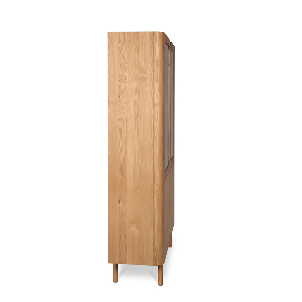 Vetrina 4 ante in rovere massiccio (120 x 190 cm) Oakland Naturale