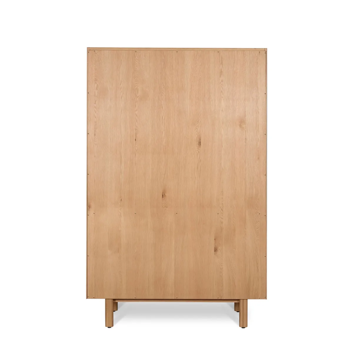 Vetrina 4 ante in rovere massiccio (120 x 190 cm) Oakland Naturale