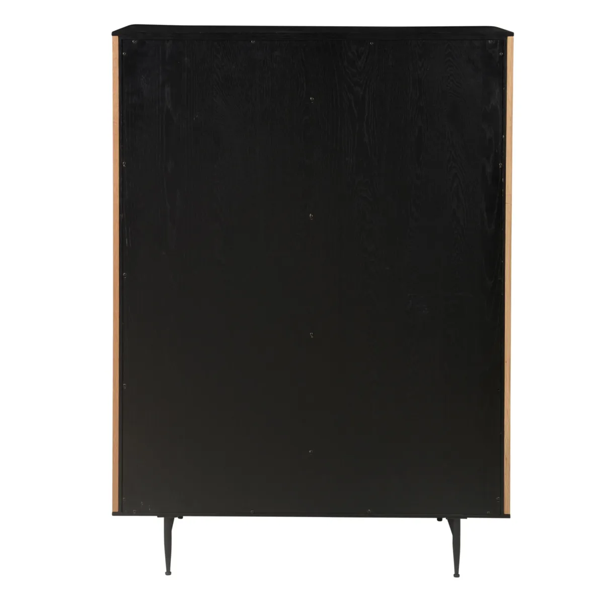 Buffet haut 3 niveaux chêne massif (98 x 135 cm) Rytm Noir