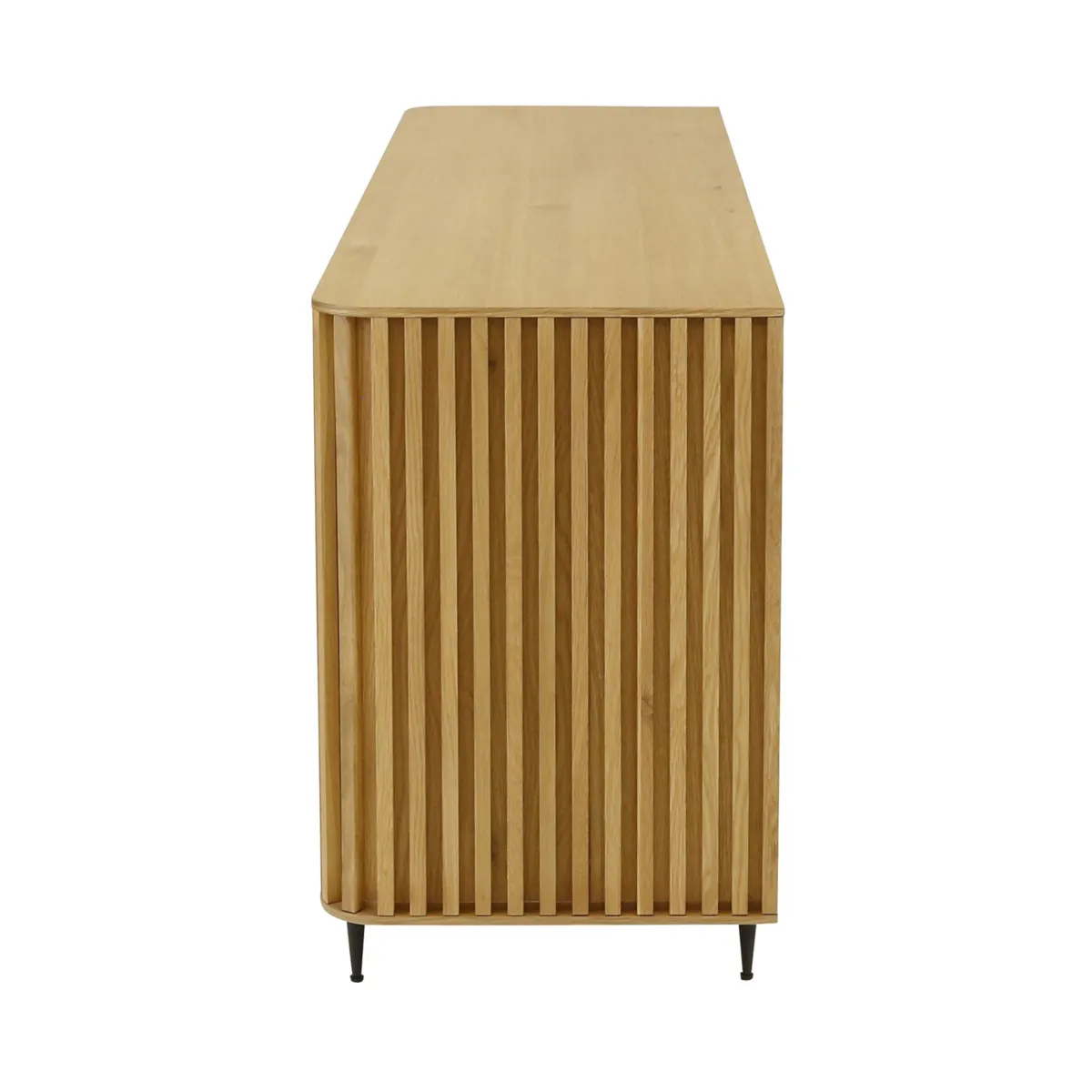 Buffet 3 portes chêne massif et métal (159 x 76 cm) Rytm Naturel