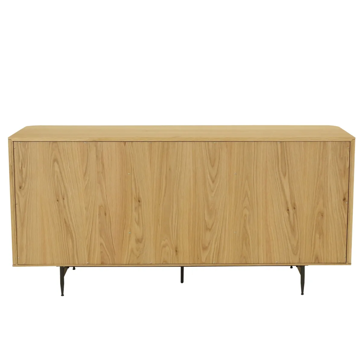 Madia 3 ante in rovere massiccio e metallo (159 x 76 cm) Rytm Naturale
