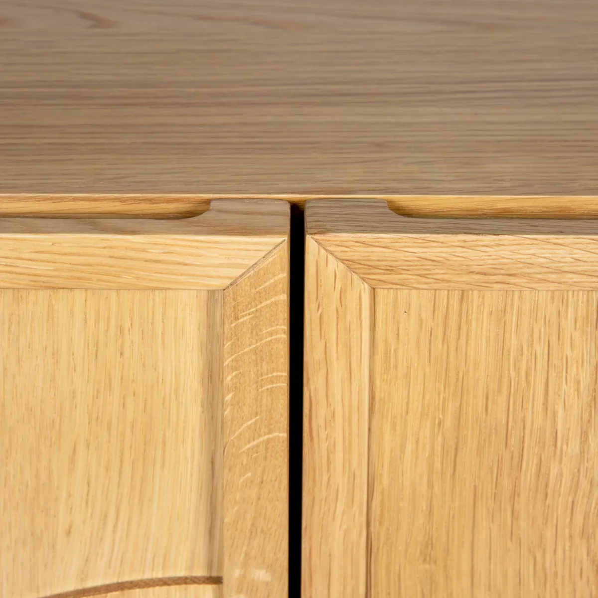 Buffet haut 2 portes chêne (100 x 100 cm) Olys naturel