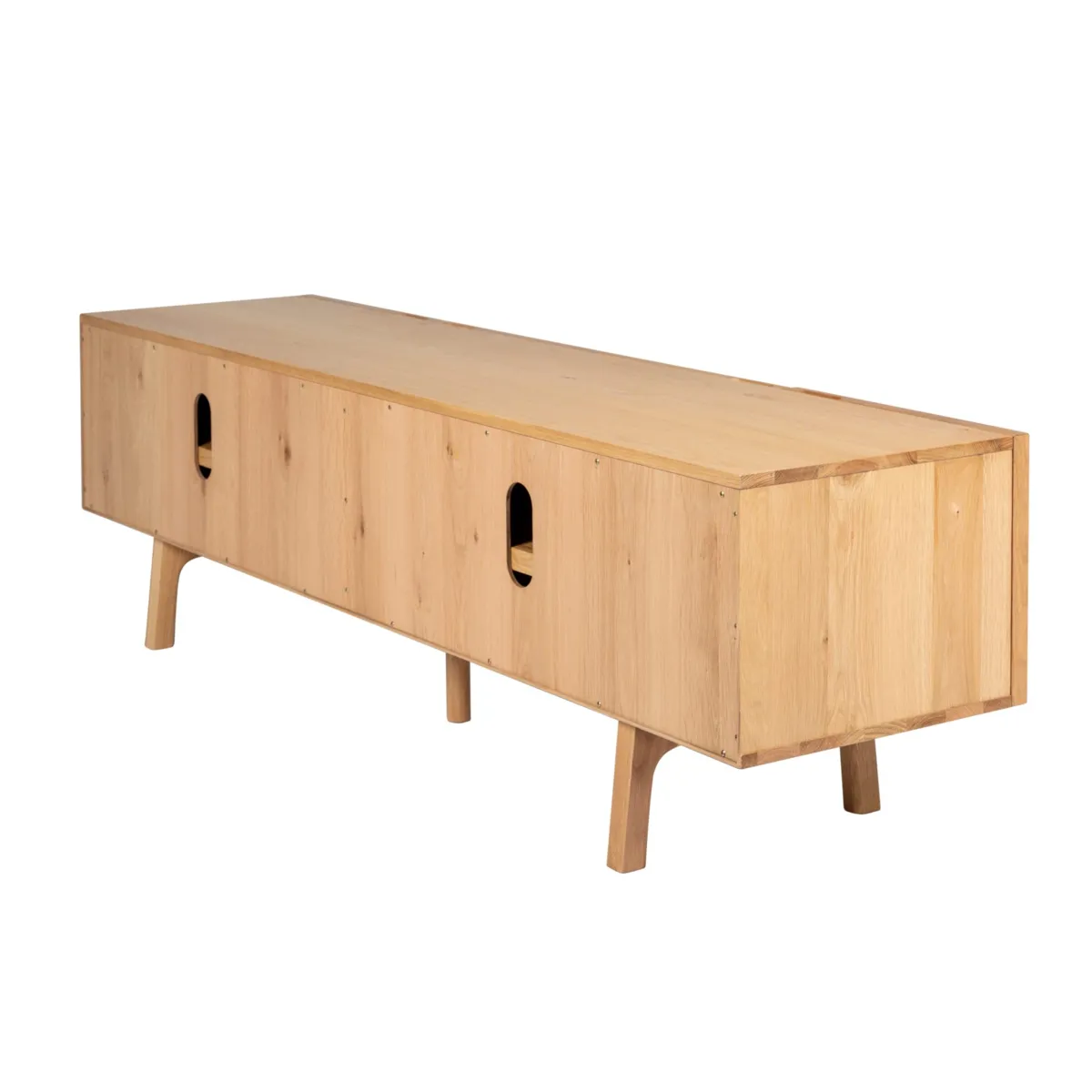Mobile TV 4 ante in rovere (180 x 55 cm) Olys Naturale