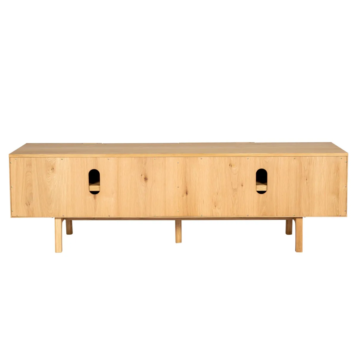 Meuble télé 4 portes chêne (180 x 55 cm) Olys Naturel