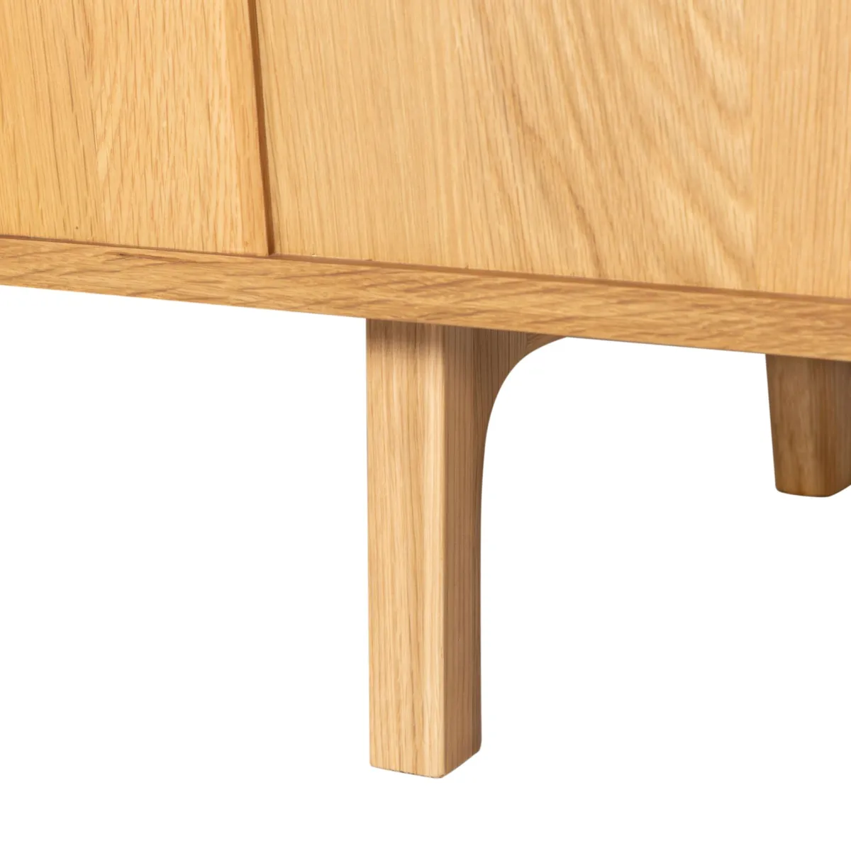 Meuble télé 4 portes chêne (180 x 55 cm) Olys Naturel