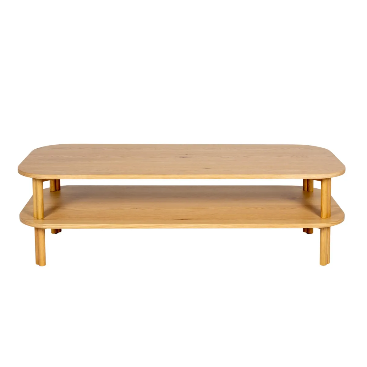 Tavolino rettangolare in rovere (130 cm) Oakland Naturale
