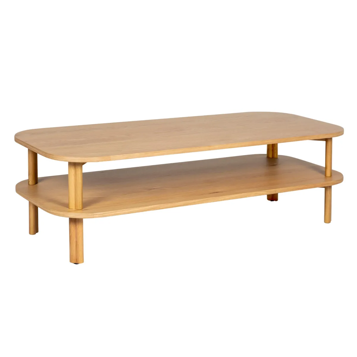 Tavolino rettangolare in rovere (130 cm) Oakland Naturale