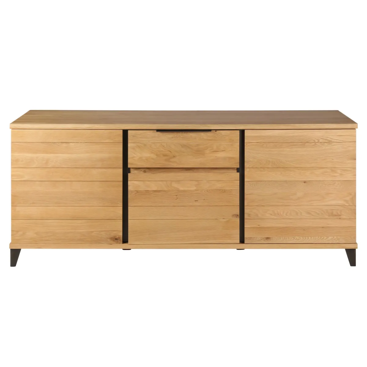 Madia 3 ante 1 cassetto in rovere massiccio (190 x 80 cm) Bristol Naturale