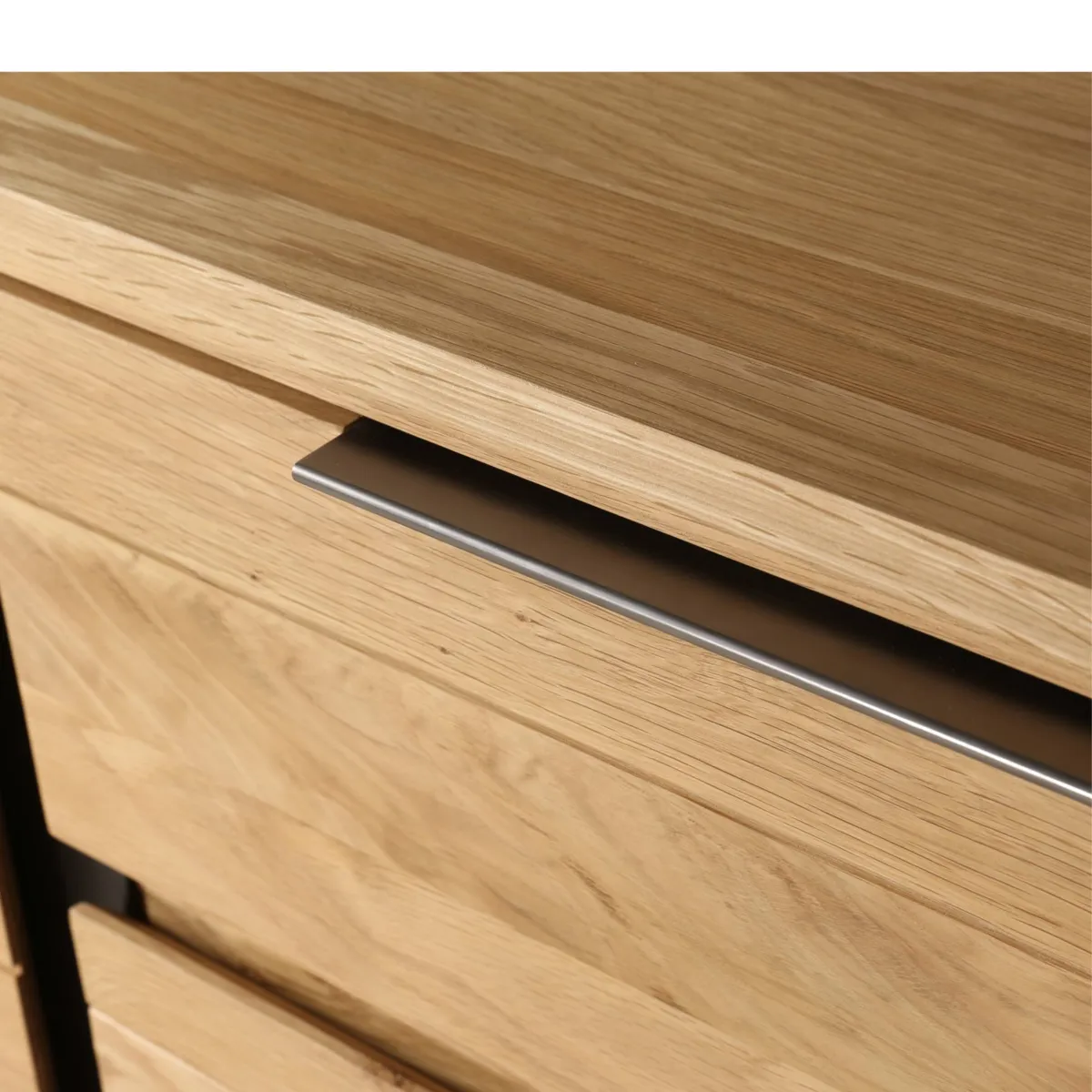 Madia 3 ante 1 cassetto in rovere massiccio (190 x 80 cm) Bristol Naturale
