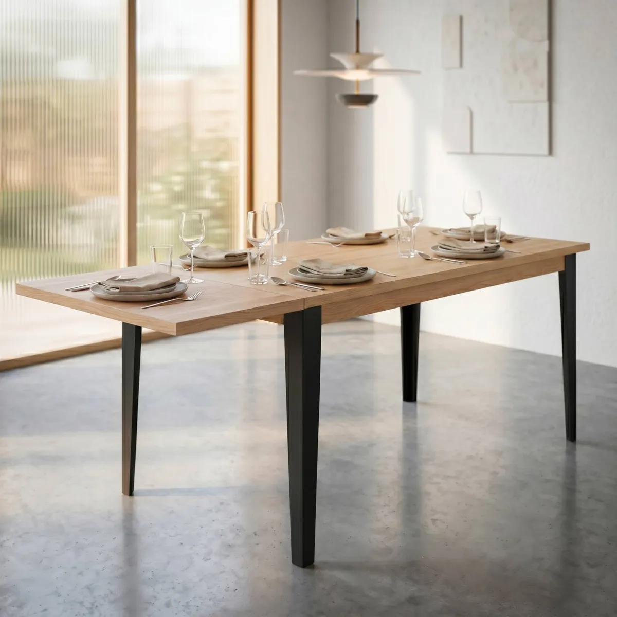 Prolunga per tavolo in rovere massiccio (100 cm) Bristol Naturale