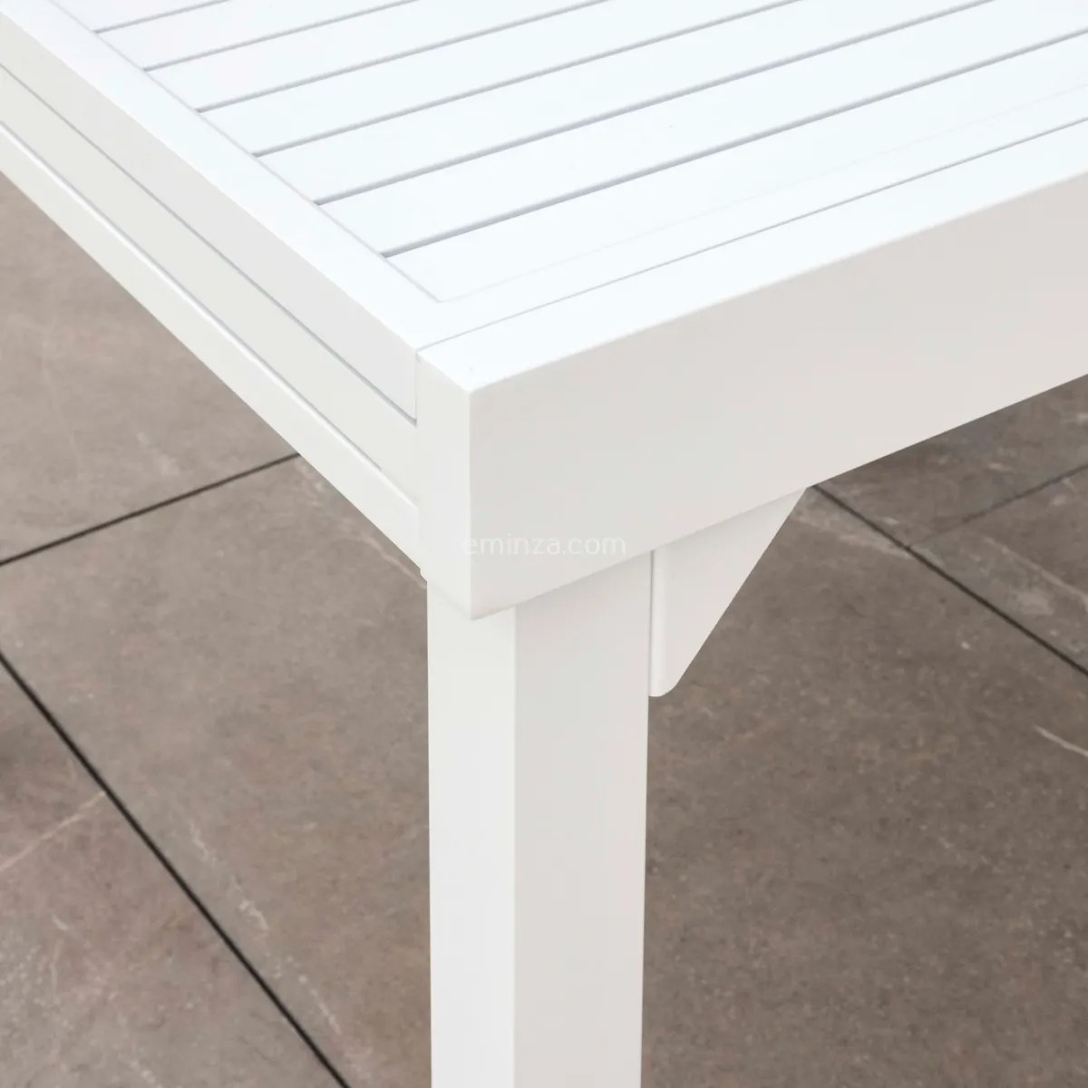 Tavolo da giardino allungabile 8 posti Alluminio Murano (180 x 90 cm) - Bianco 4