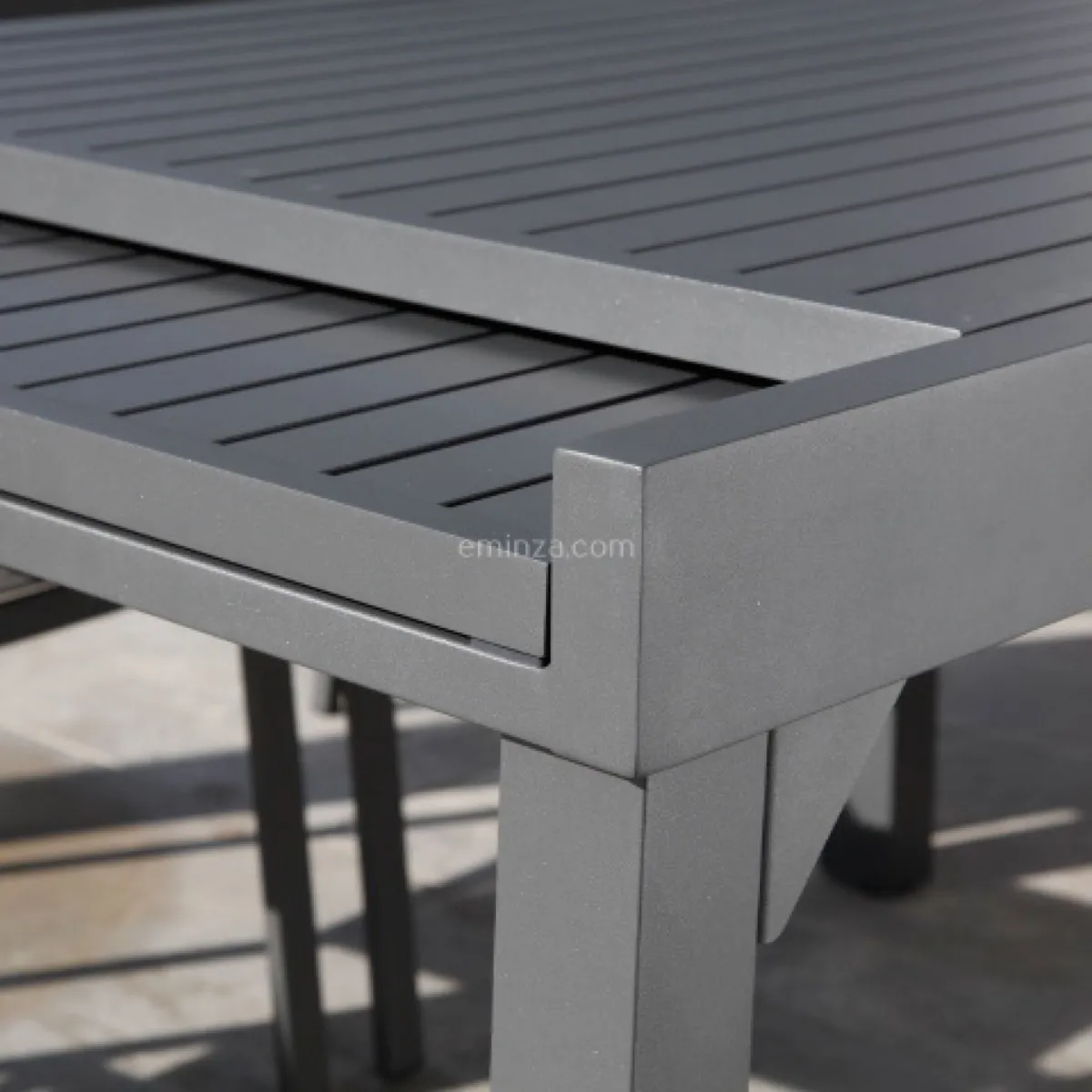Table de jardin extensible 8 places Aluminium Murano (180 x 90 cm) - Gris anthracite 4