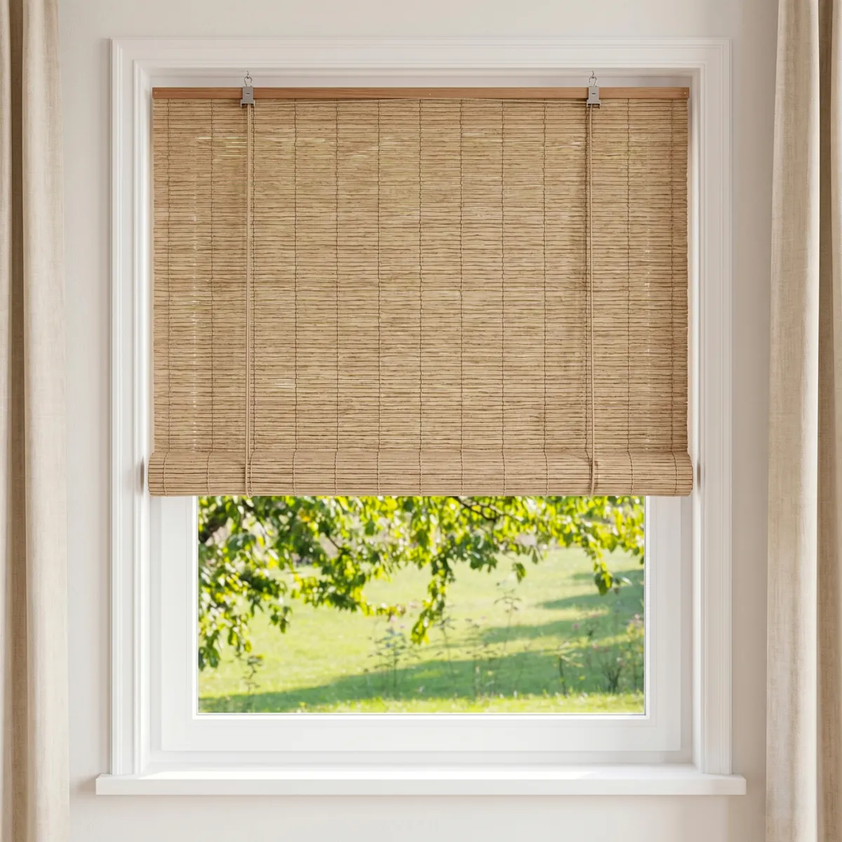Buitenzonwering met rotan effect (90 x 180 cm) Tanoa Beige