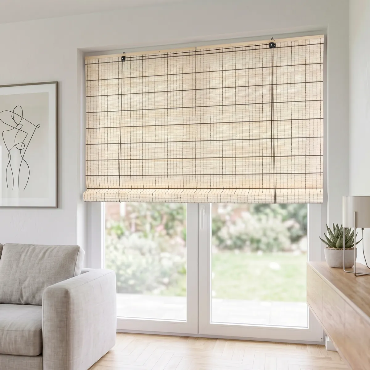 Tenda a rullo con bastoncini di bambù (150 x 180 cm) Bali Naturale