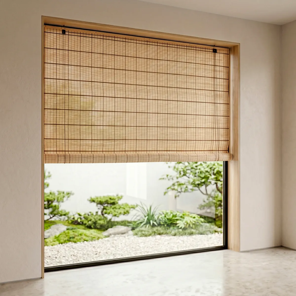 Tenda a rullo con bastoncini di bambù (180 x 180 cm) Bali Marrone