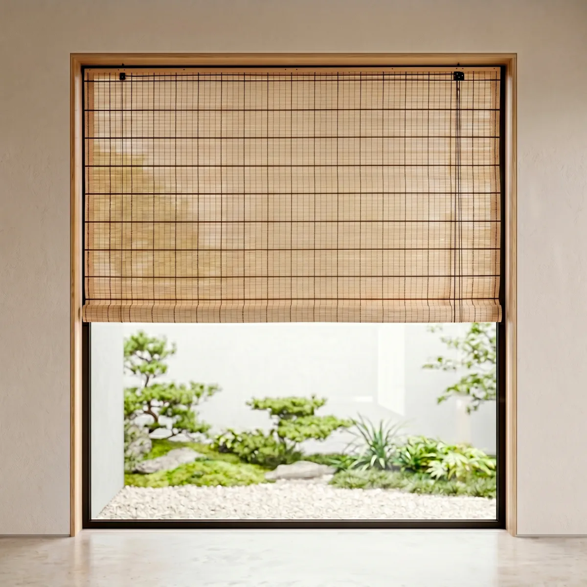 Tenda a rullo con bastoncini di bambù (200 x 200 cm) Bali Marrone