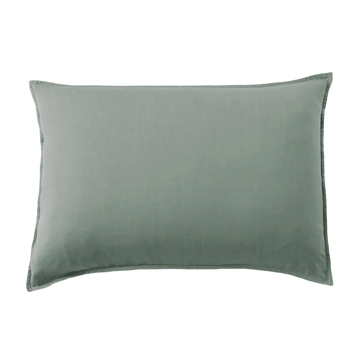 Taie d'oreiller rectangulaire lyocell Tencel™ lavé (50 x 80 cm) Olivia Vert eucalyptus