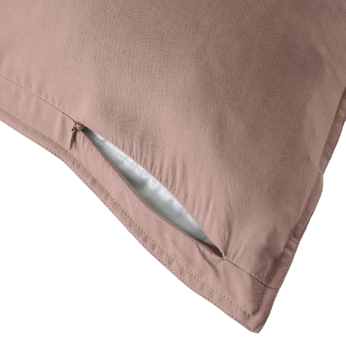Federa per cuscino da letto quadrata in lyocell Tencel™ lavato (80 x 80 cm) Olivia Rosa blush