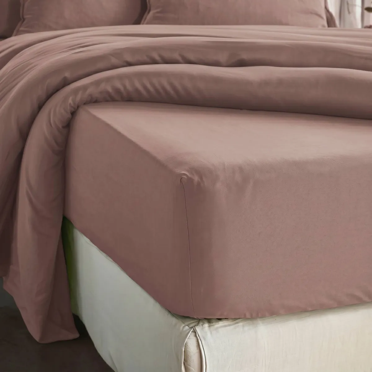 Spannbettlaken aus TENCEL™ Lyocell (180 x 200 cm) Olivia Puderrosa
