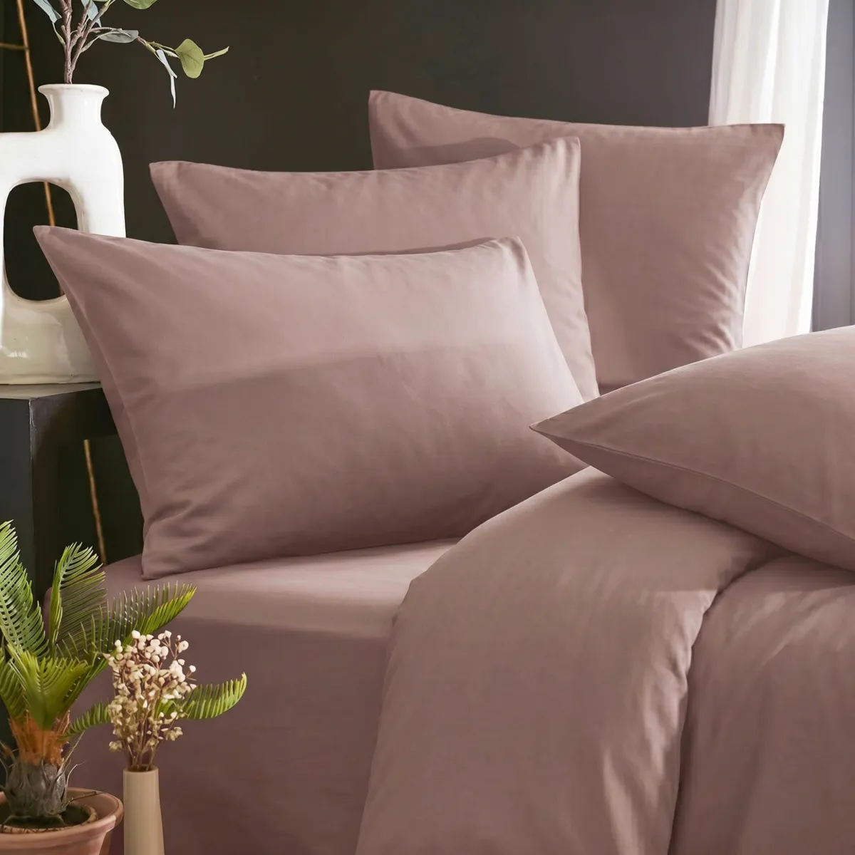 Drap housse lyocell Tencel™ (140 x 200 cm) Olivia Rose blush