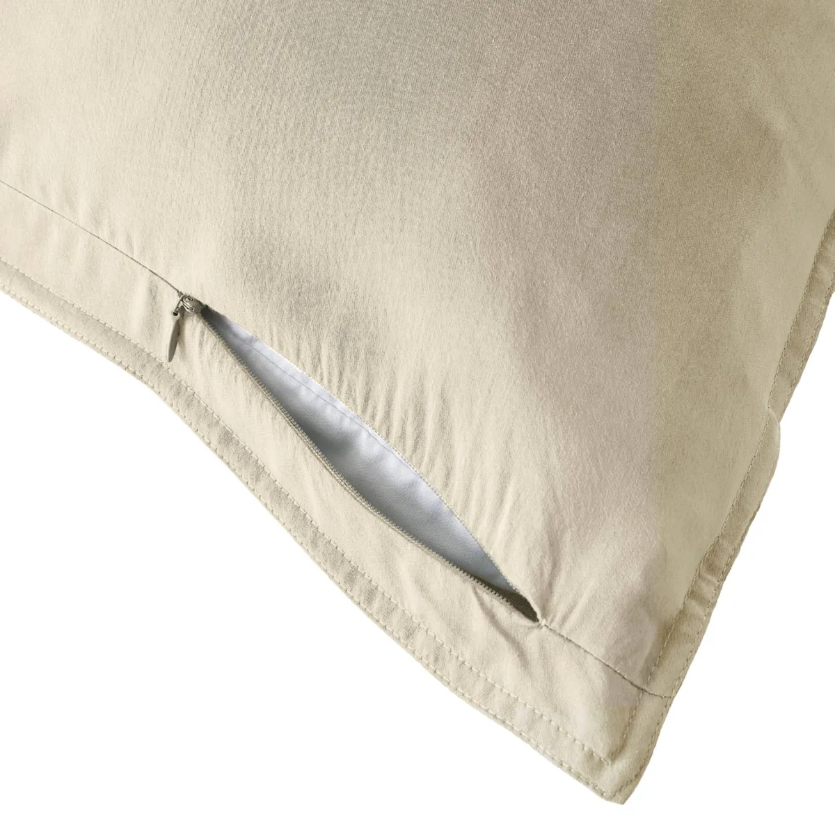 Federa cuscino letto rettangolare lyocell Tencel™ lavato (50 x 70 cm) Olivia Beige pampa