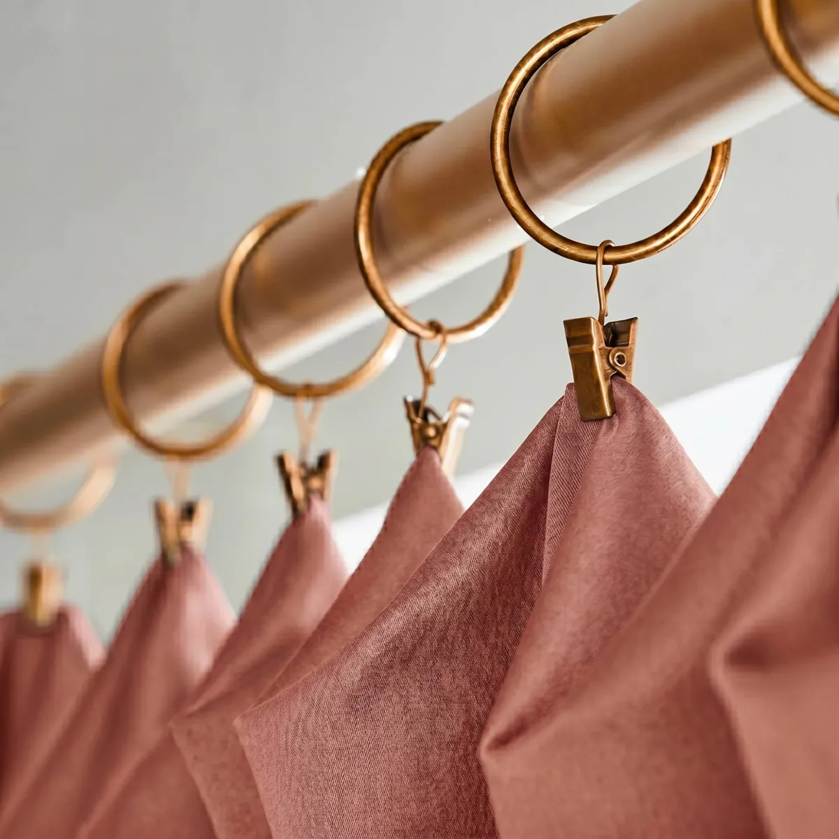 Rideau lyocell Tencel™ ajustable (140 x max 270 cm) Olivia Terracotta