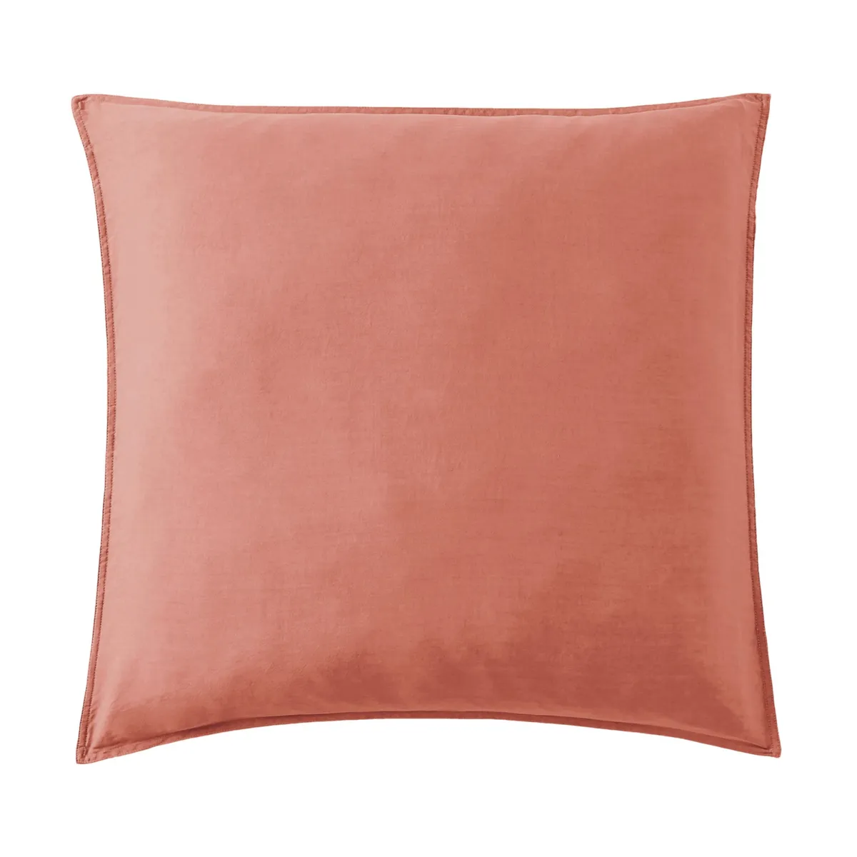 Federa cuscino letto quadrato lyocell Tencel™ lavato (80 x 80 cm) Olivia Terracotta