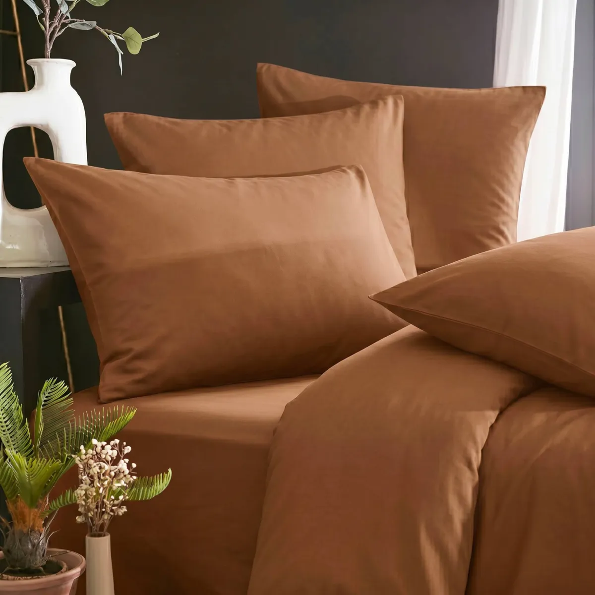 Spannbettlaken aus TENCEL™ Lyocell (180 x 200 cm) Olivia Camel