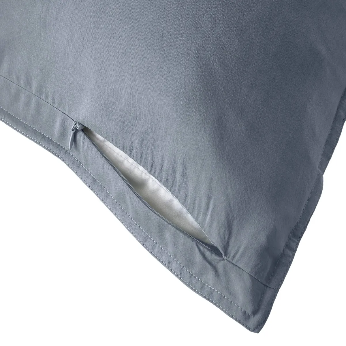 Federa cuscino letto quadrata in lyocell Tencel™ lavato (80 x 80 cm) Olivia Blu Stone