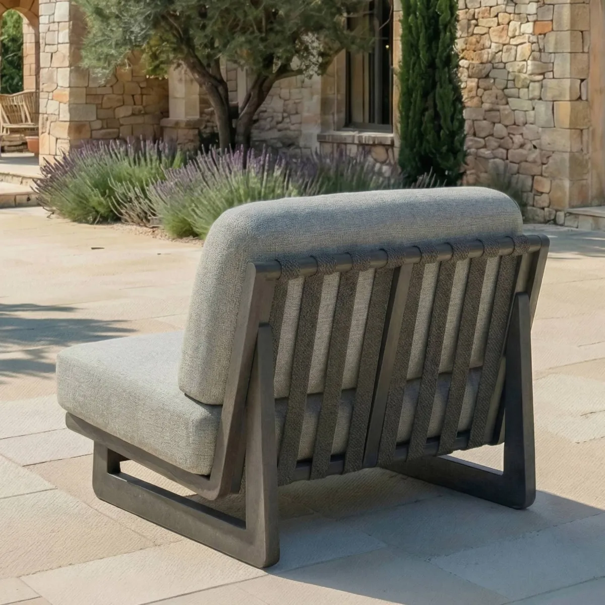 Salon de jardin en aluminium 8 places 6 pcs Long Beach Gris anthracite et taupe